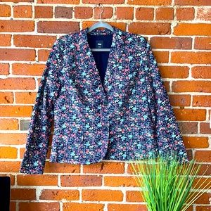 Gap Blazer Pocketed Floral Design, Size 14